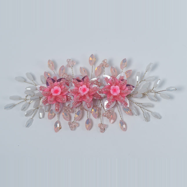 Beaded Floral Vine Hair Comb