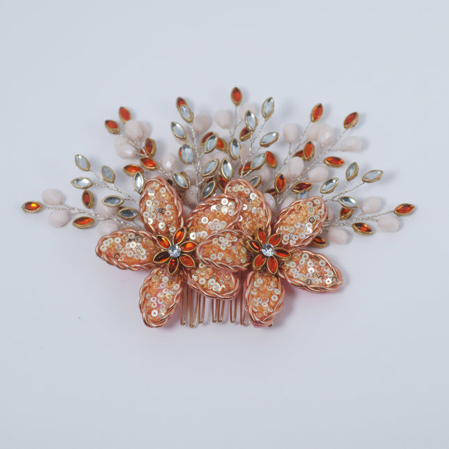 Crystal Floral Hair Comb