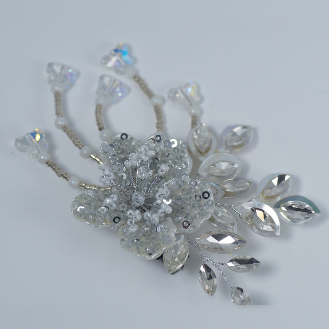 Crystal Leaf Hair Clip